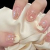 Short nail stickers, nude fake nails for manicure for nails, wholesale, ready-made product