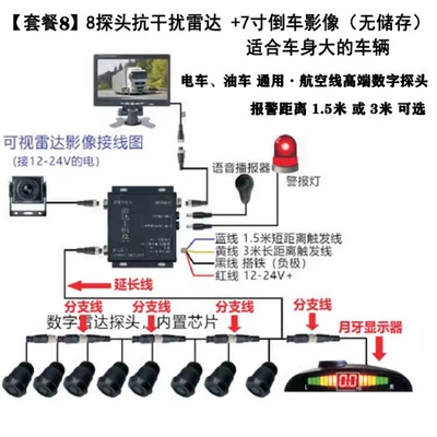 Automatic Braking, Emergency Stop — Park radarı - 8electricoil-vehicle-universalanti-interference-8-probe-radar-7inch-images
