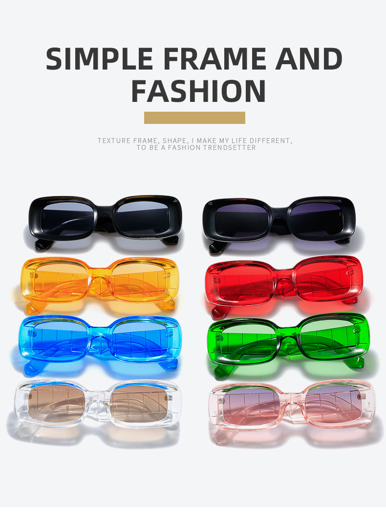 Unisex Gender Fashion Style Grey, Pink, Black Color Fashion Solid Color Ac UV400 Protection Square Full Frame Women's Sunglasses
