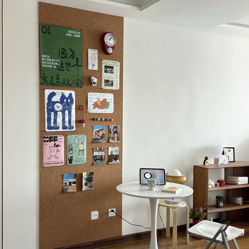 Felt Wall Stickers, High-End Wall Cork Board Display Board, Entrance Photo Wall, Living Room Wall Layout, White Wall to Cover up Ugliness