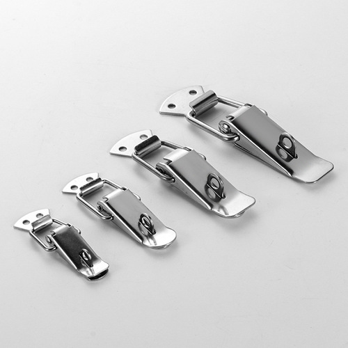 304 stainless steel spring buckle toolbox lock, wooden box duck bill lock, industrial box and bag hook lock