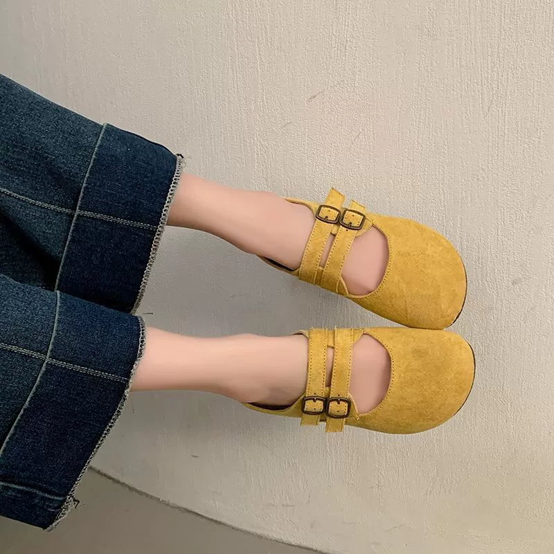 Туфли Birkenstock, полутапочки, женские сандалии 2025 года, ленивые носят туфли Мэри Джейн.