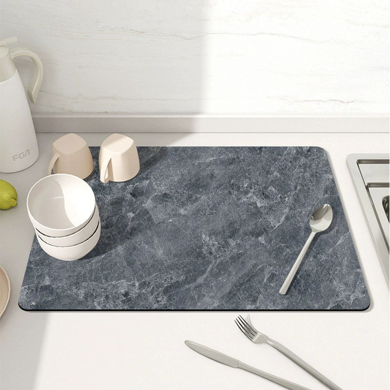 Kitchen drain pad desktop tableware drying cushion cushion table diatom mud sucking tea table pad