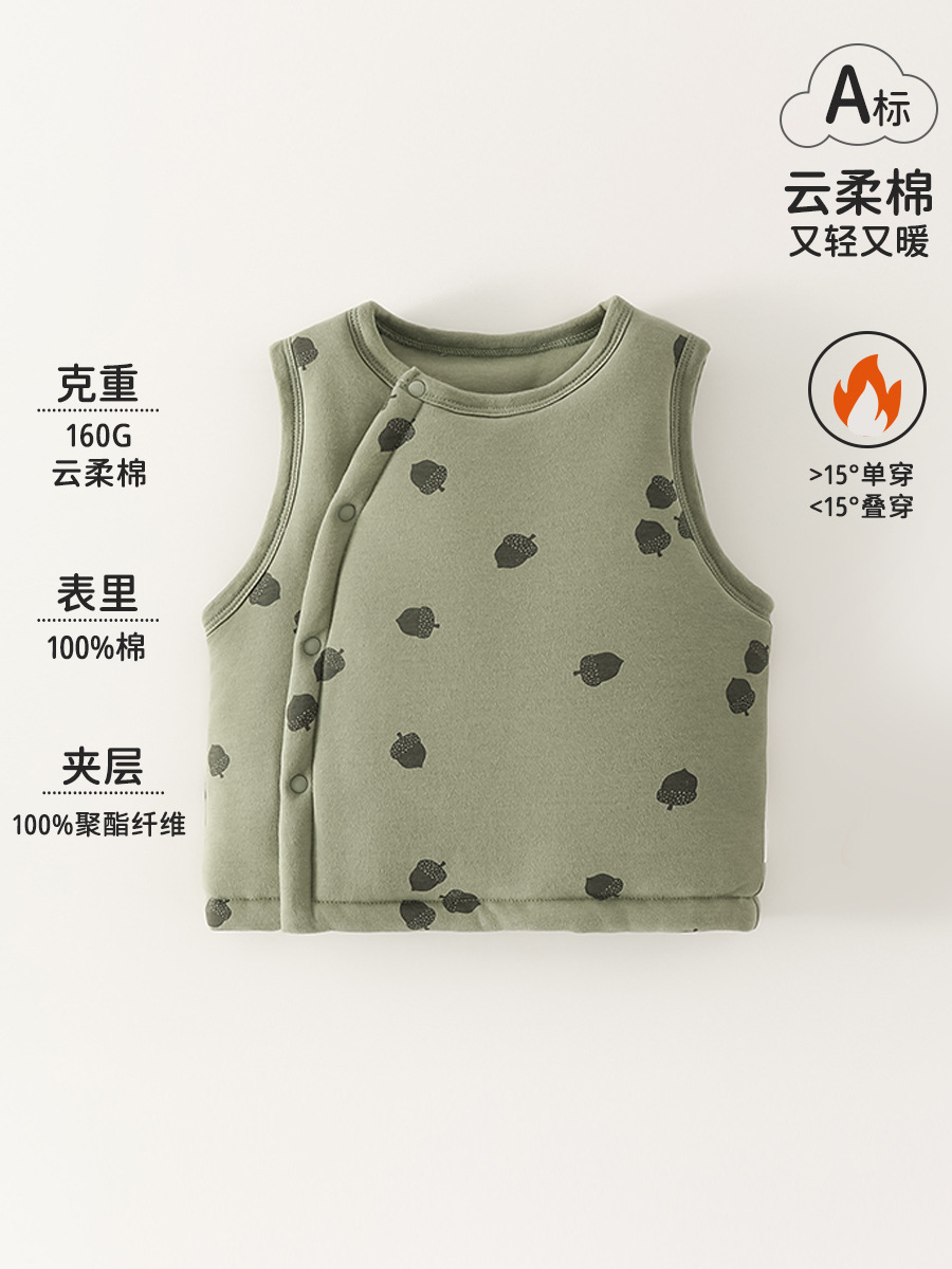 Chaleco infantil otoño invierno ropa de bebé de algodón para niños hombros para niñas chaleco caliente para bebés