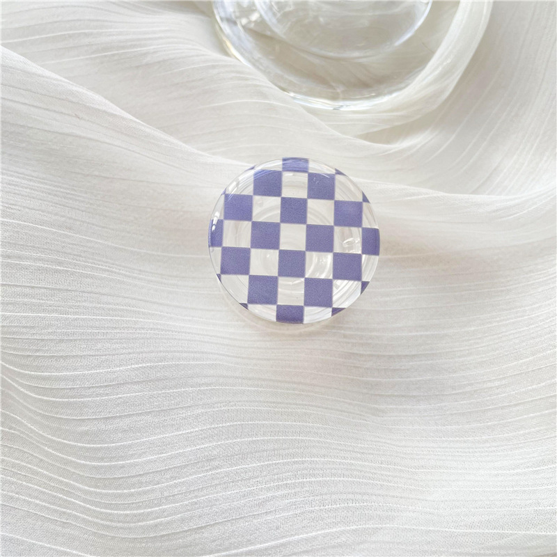 D6 薰衣紫格纹