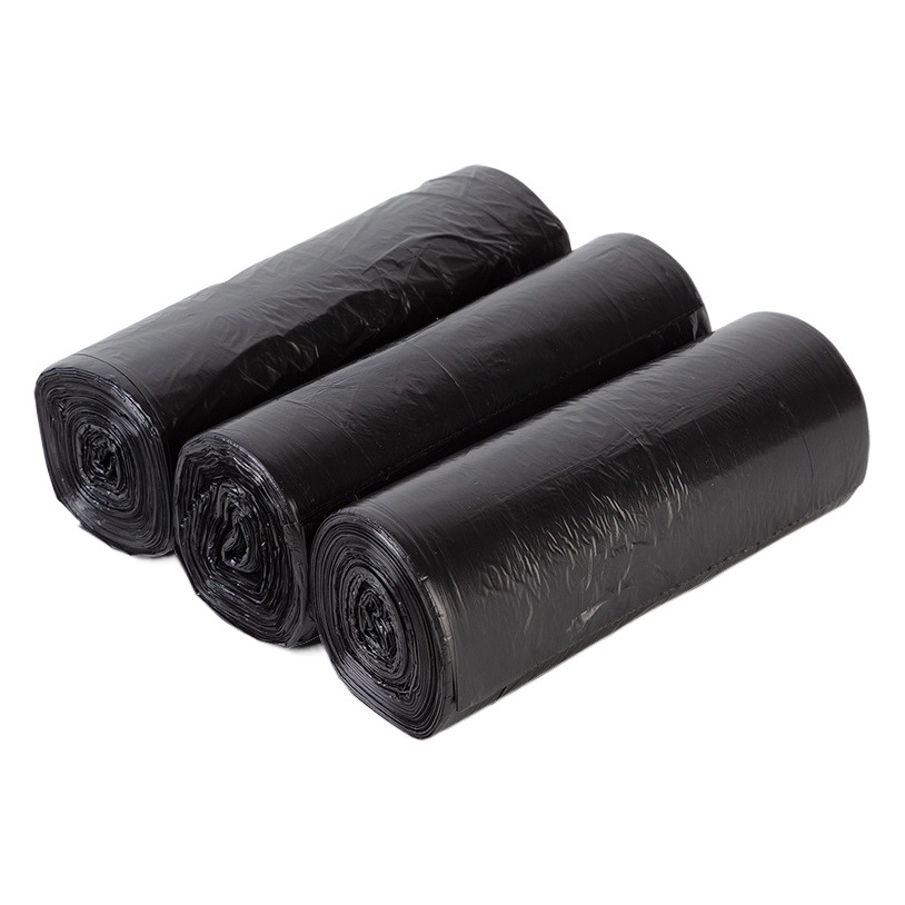 Bolsas de basura grandes Deli para uso doméstico y de oficina, bolsas de basura de plástico grueso, bolsas de basura de plástico desechables.