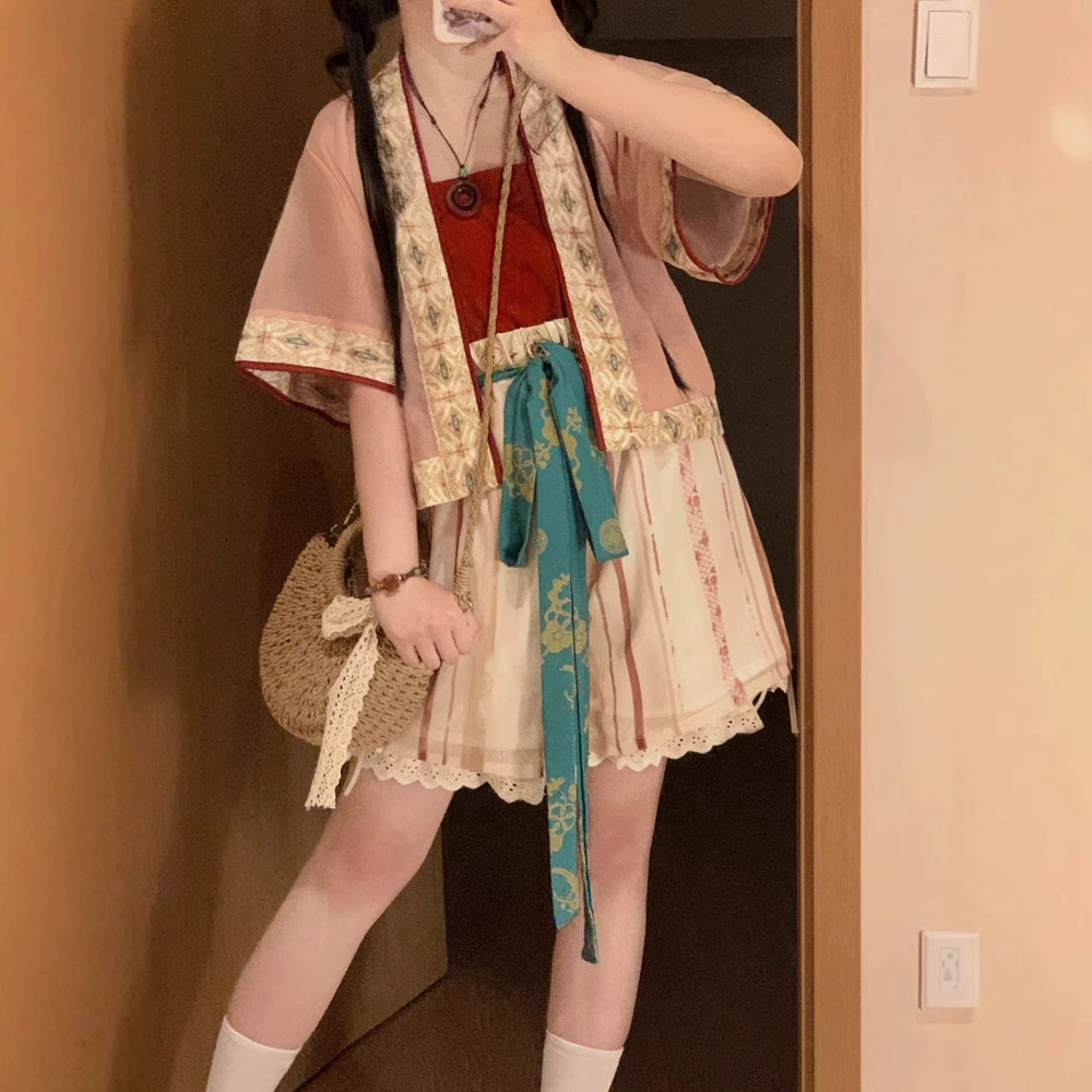 Оригинальный [Маленькая сестра] Hanfu женская куртка с рукавами