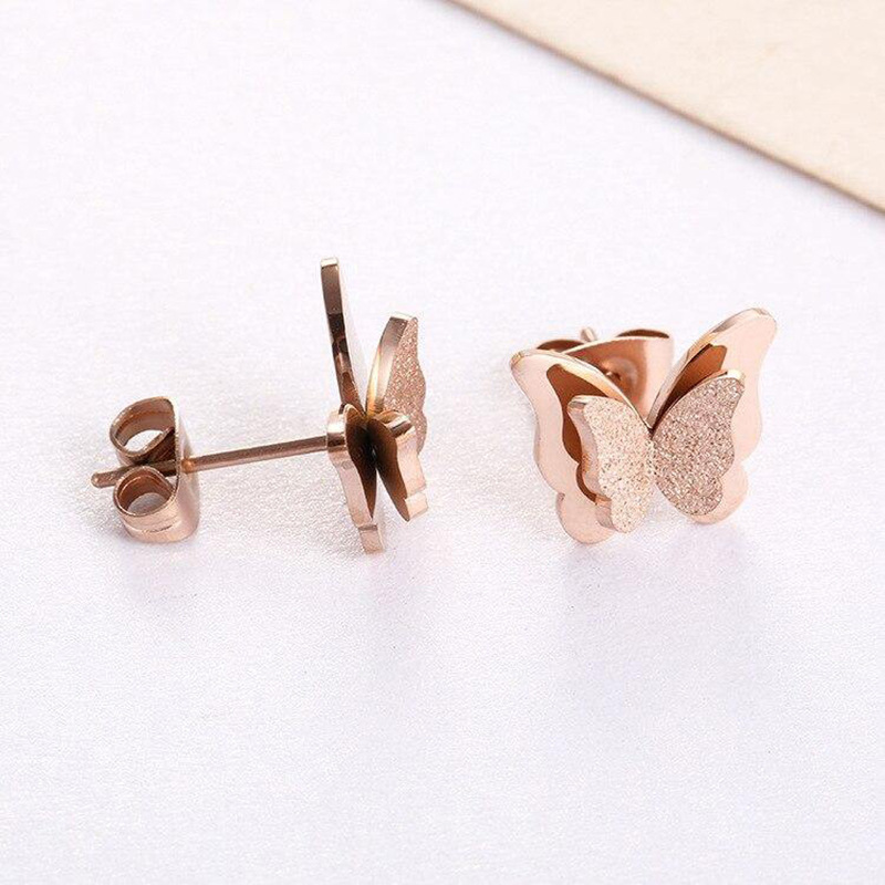 1 Pair Simple Style Butterfly Plating Copper Ear Studs display picture 12