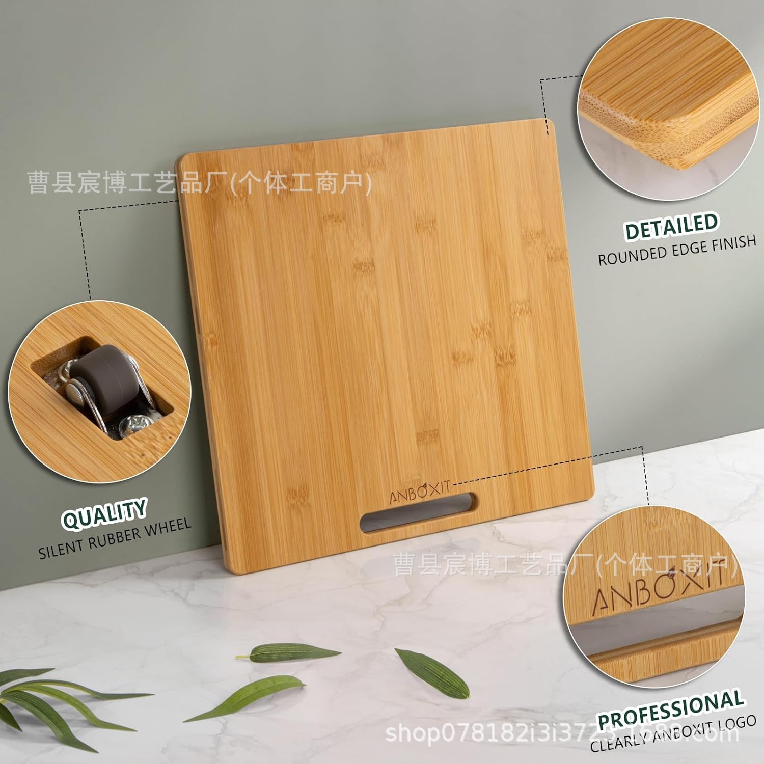 홈 대나무 가전 슬라이더 커피 기계 슬라이딩 단단한 목재베이스 주방 조리대 가전 롤링 나무 트레이