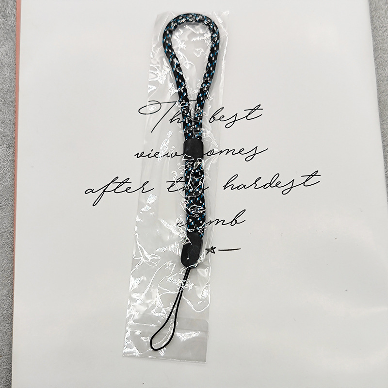 Cuerda ajustable para colgar teléfono móvil con embalaje, cuerda de muñeca redonda corta, intercomunicador, unidad flash USB, tarjeta de control de acceso de cámara antipérdida Bluetooth