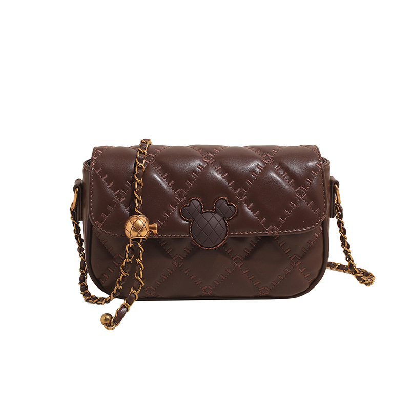 Popular bolso de cadena de diamantes de fuego súper caliente femenino 2025 nuevo bolso de axila de un solo hombro de moda salvaje bolso cuadrado pequeño de alta gama