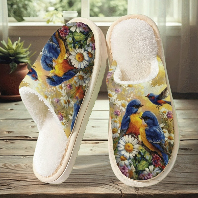 Cross-Border Exclusive Supply of Cotton Slippers with Highland Cow Pattern Print for Men, Autumn and Winter Couple Slippers, Pod Cross-Border Jit One-Piece Dropshipping
