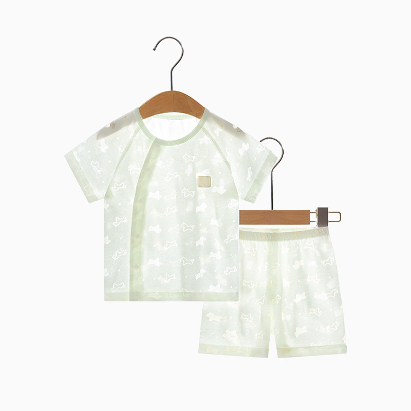 Bebé traje de manga corta verano de los niños ropa de verano delgada niños niñas niño fuera dividida de dos piezas ropa de bebé