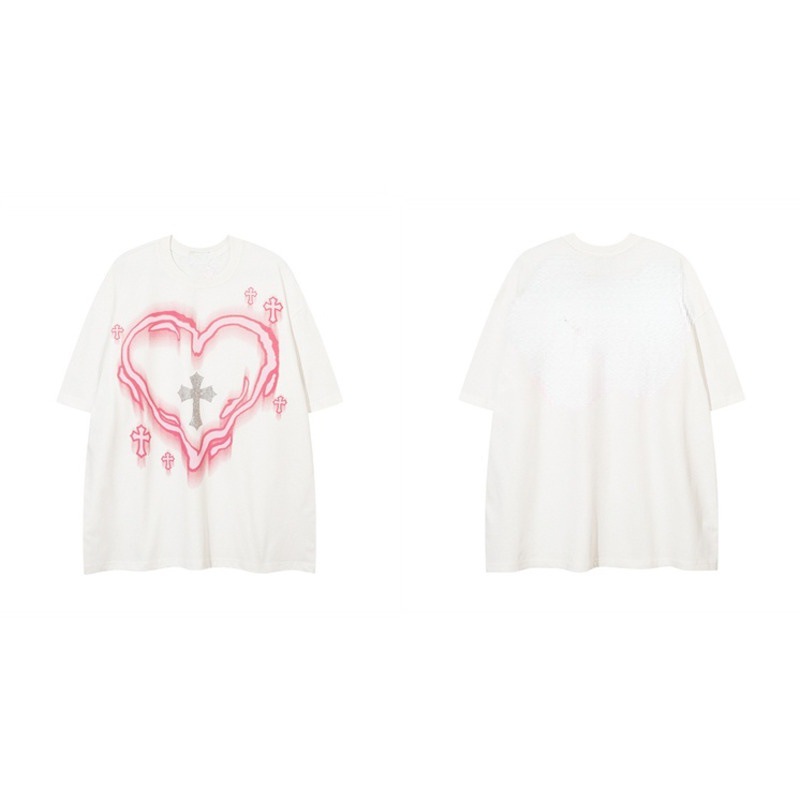 Camisetas de manga corta para hombre y mujer, verano 2025, estilo casual americano, corte holgado, talla grande, versátil, estilo hip-hop, camiseta moderna para hombre y mujer.