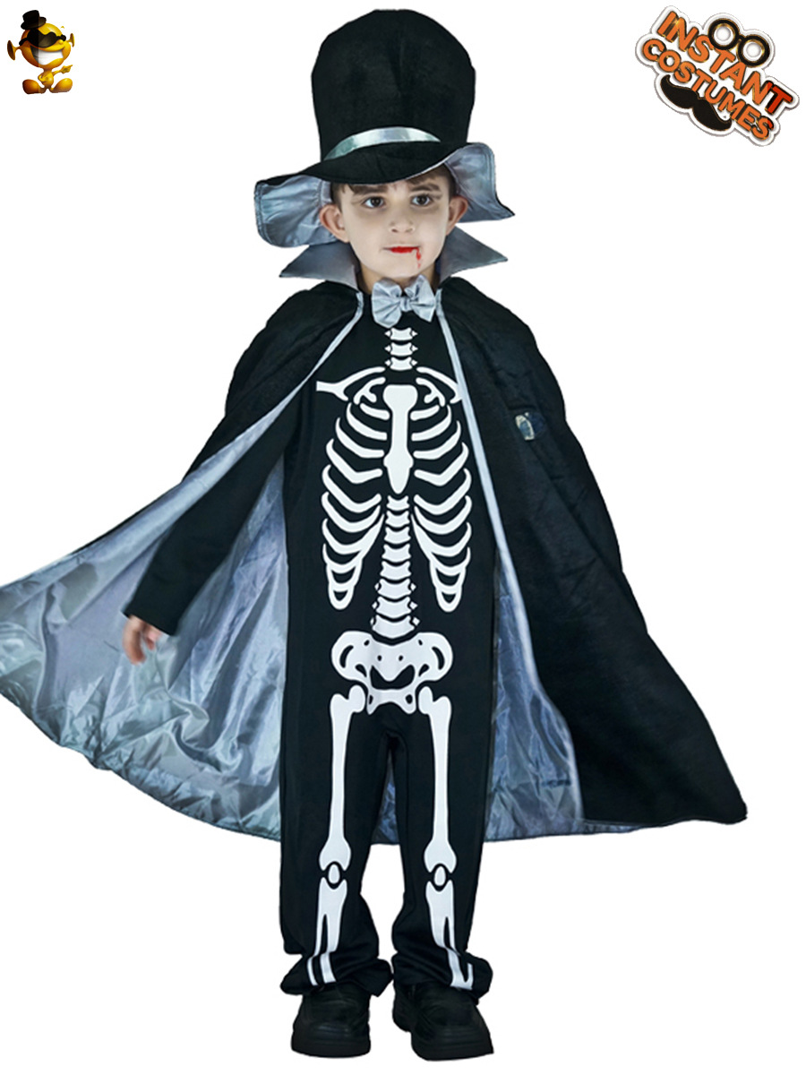 De los niños de los hombres de Halloween horror fantasma traje de hueso ropa de fiesta ropa de rendimiento de escenario Cosplay traje de rol