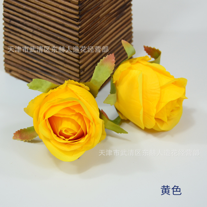 油絵のバラの花の頭のつぼみの芯のバラの花のバラの壁の装飾の手の花の帽子の花はdiyの花輪を作ります。|undefined