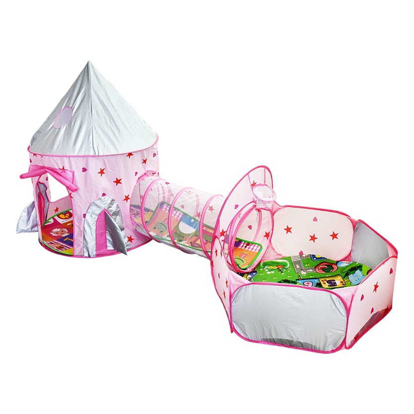 Tienda de los niños Juego Casa de tiro bola piscina túnel niños jugar casa Castillo yurta casa pequeña casa de juguete