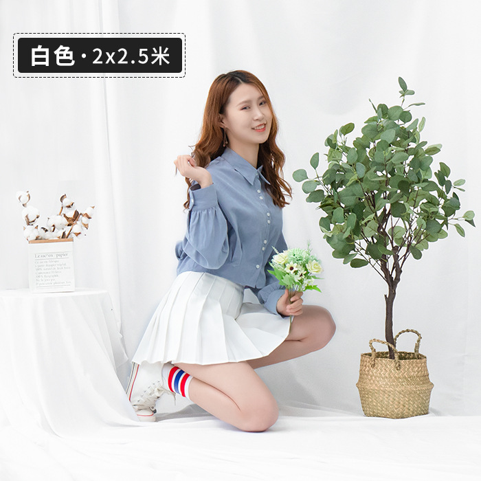 Fotografía blanca tela de fondo fotografía en vivo color sólido tela colgante accesorios de decoración de la habitación de dormitorio pared de fondo de arte de alto nivel