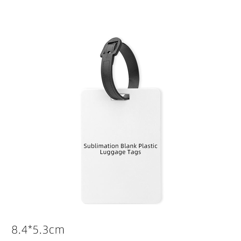 Nuevo producto de transferencia térmica pequeña placa de equipaje de plástico rectangular