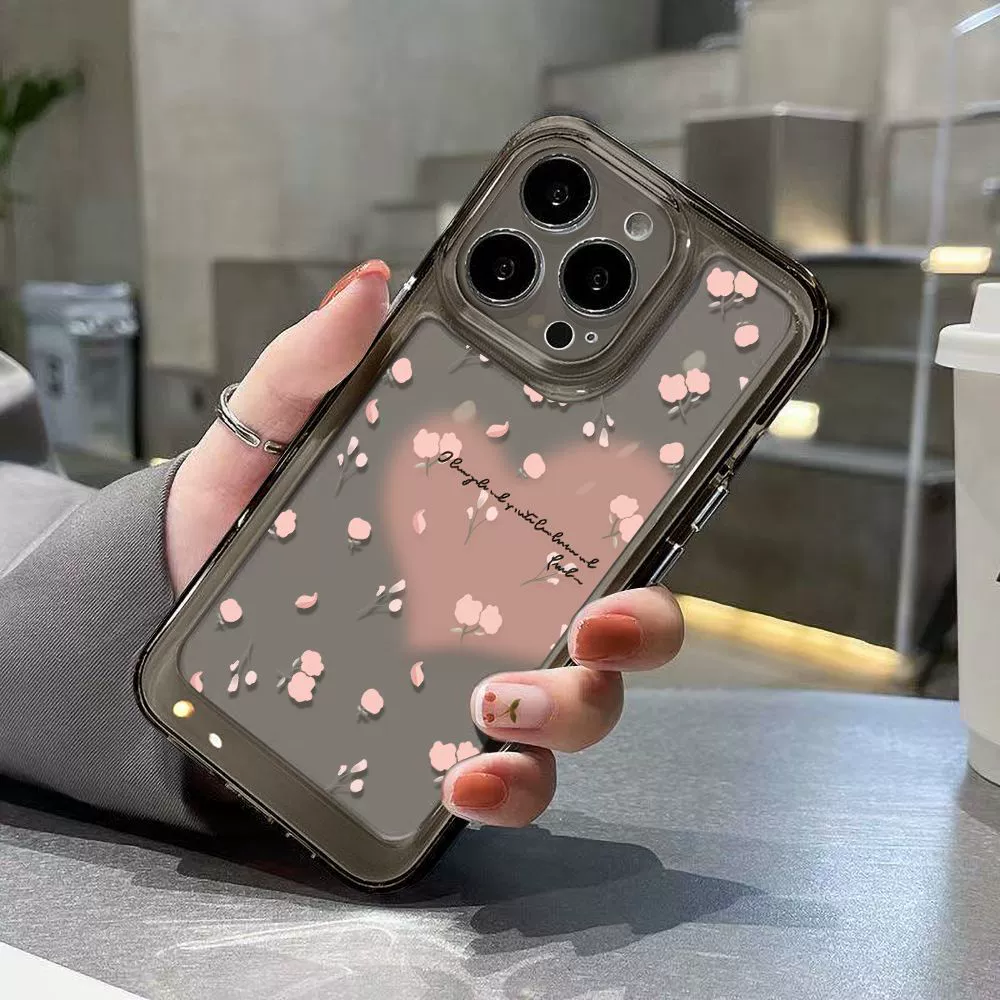 Чехол для телефона Apple фуксия совместимый, цветок, iPhone 14/15, в цветочек, iphone, 17promax