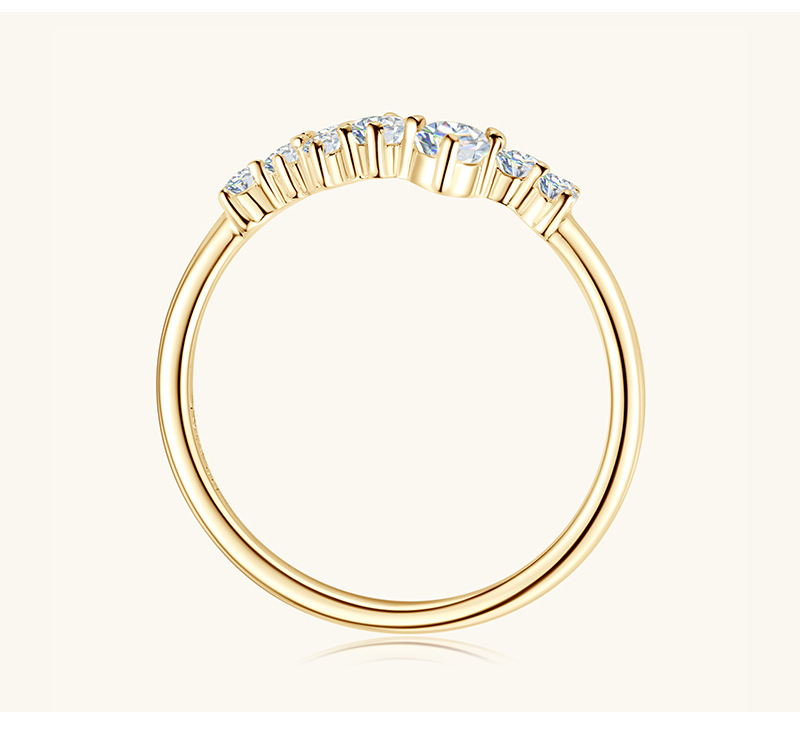 满天星莫桑钻石戒指女