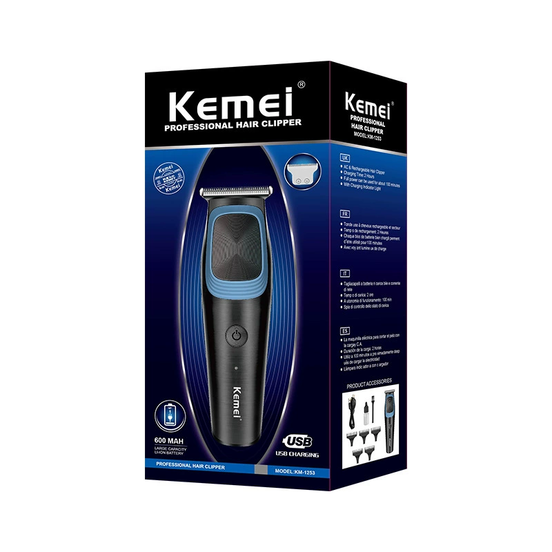 Kemei, машинка для стрижки, экстра-длиное лезвие для подравнивания стрижки дома