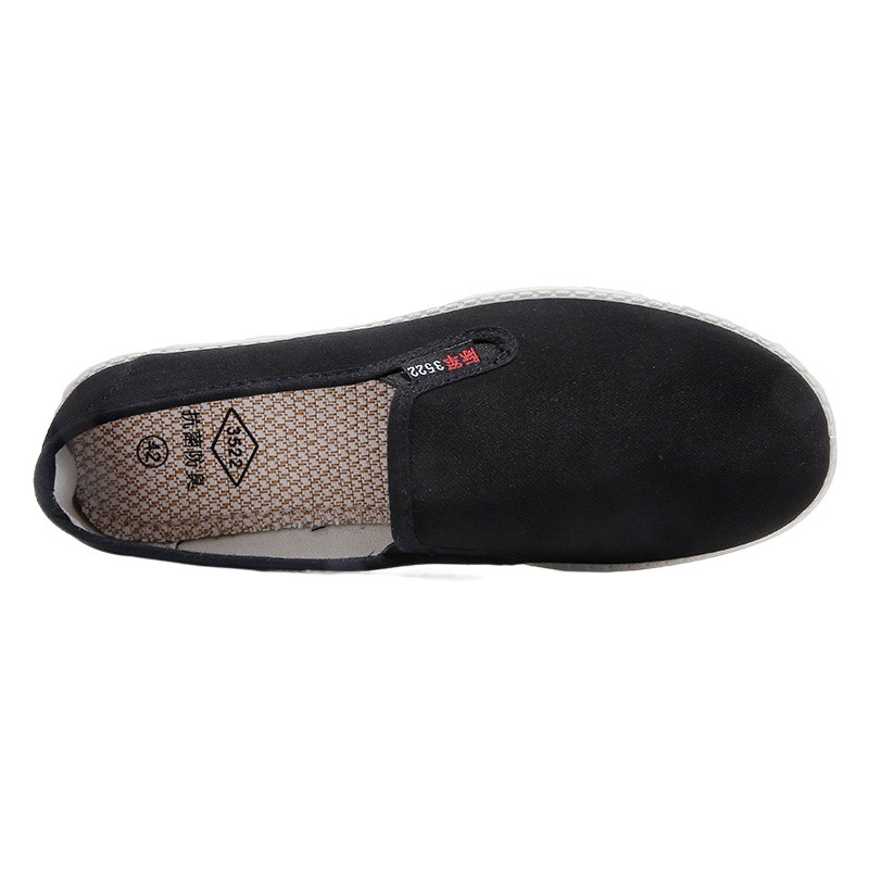 3522 cloth shoes men's wholesale tendon bottom waterproof surface soft bottom breathable casual sneakers slip-on driving work shoes