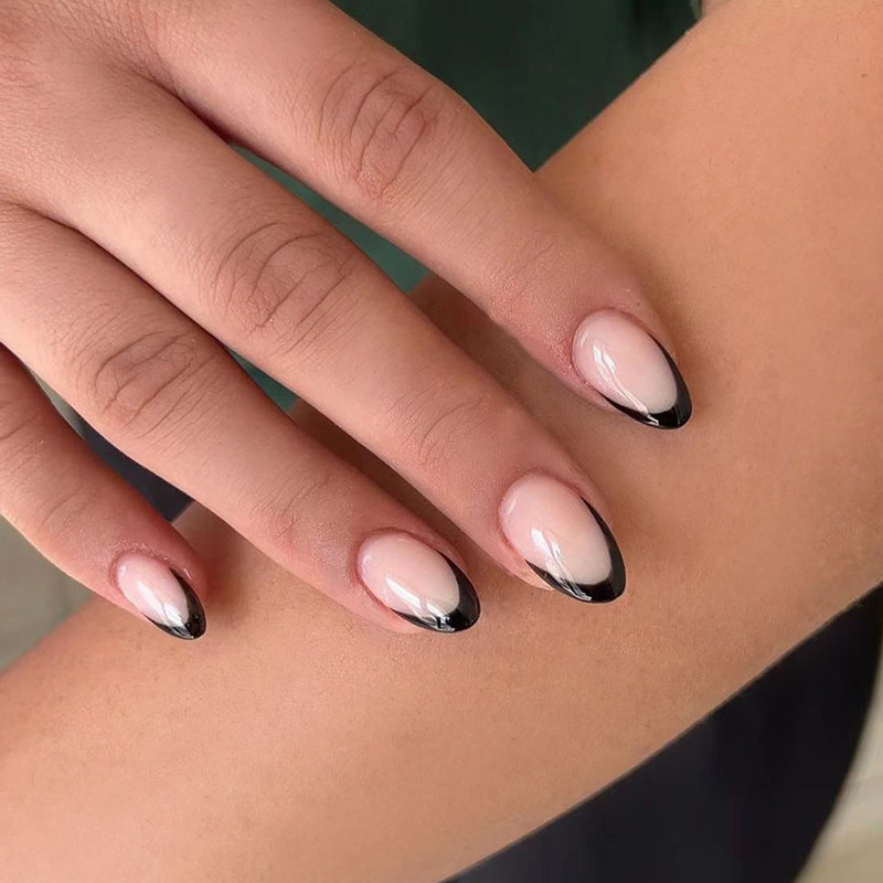 Nail piece wearing nail simple black Fre...