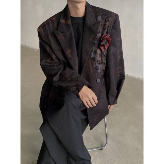 in stock! 24 Gothic Solid Petal Suit Jacket XZ78--5178
