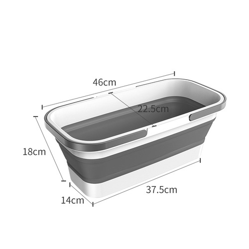 Manufacturer outdoor portable plastic bucket household multifunctional silicone mop bucket rectangular folding bucket