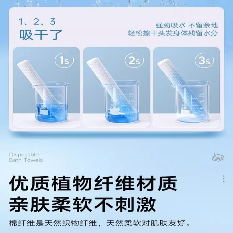 一次性浴巾旅行单独包装纯棉洗脸巾压缩毛巾加厚加大旅游酒店用品|undefined