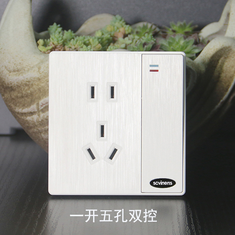 One open five-hole double