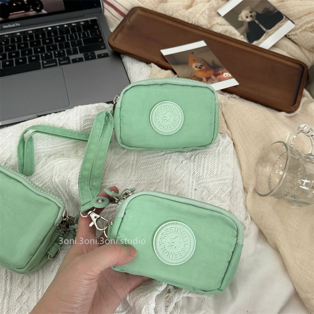 ¡El gigante! Tarot mud púrpura bolsa de cambio de nylon mini auriculares de lápiz labial bolsa de tarjetas multicapa