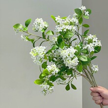 千里香仿真丁香花桂花高端轻奢客厅餐厅桌面假花摆件婚庆装饰绢花