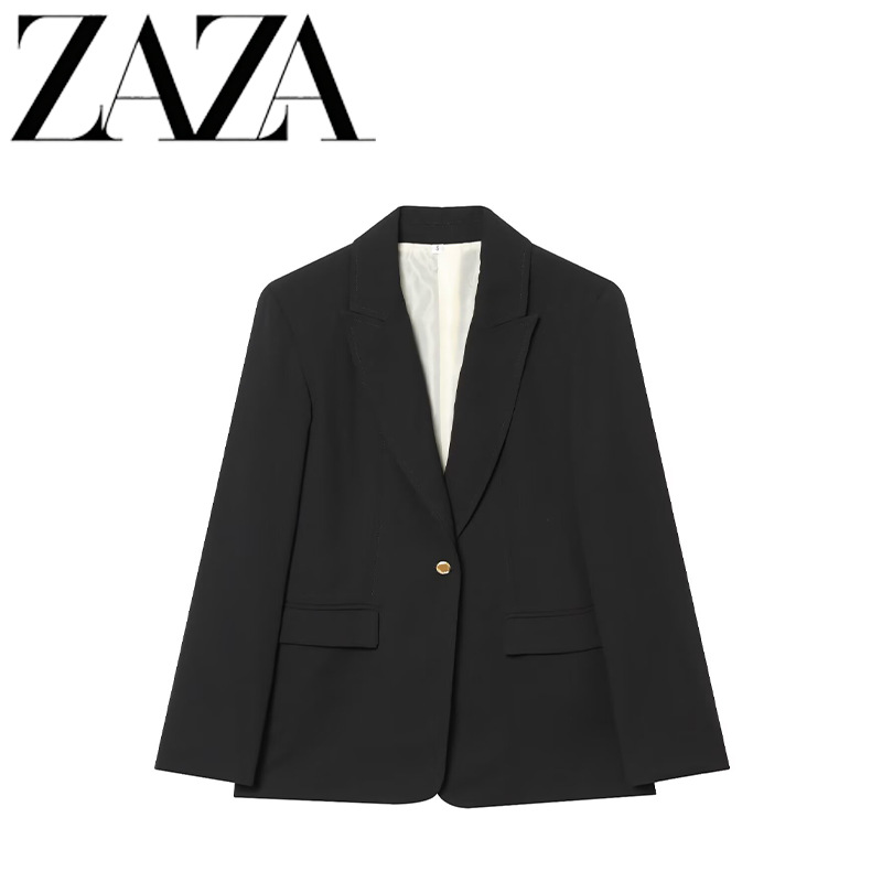 Qadın blazer, yastıqlı çiyinli, slim fit, zara üslubu