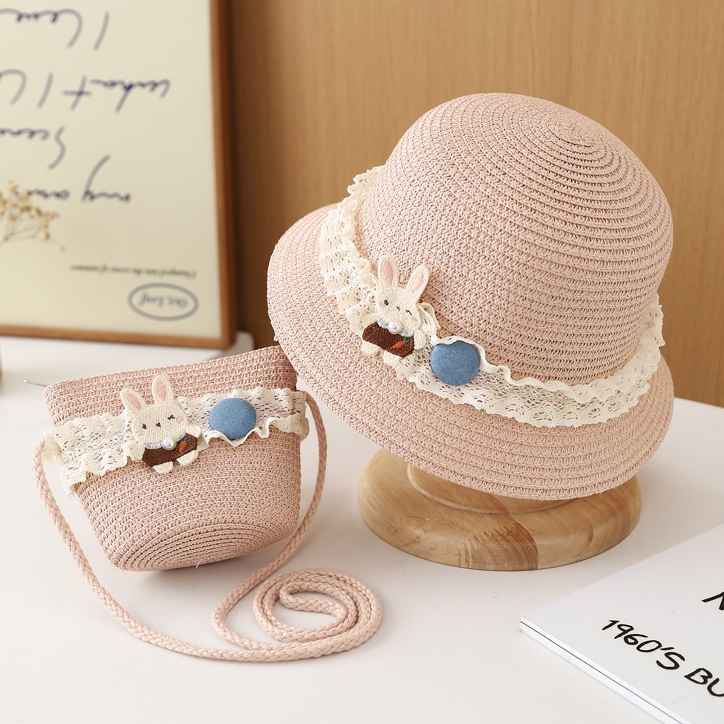 Blommig solhatt i halm för flickor och mammor strandhatt_voghion.com