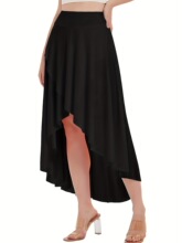 Y 12719 Asymmetrical Swing Dress ���ԳƳ�ȹ ŷ���羳����ѷ��