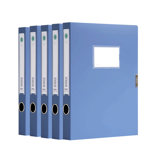 Deli 5622 file box file box Velcro thickened plastic data box Velcro file vertical storage A4 durable