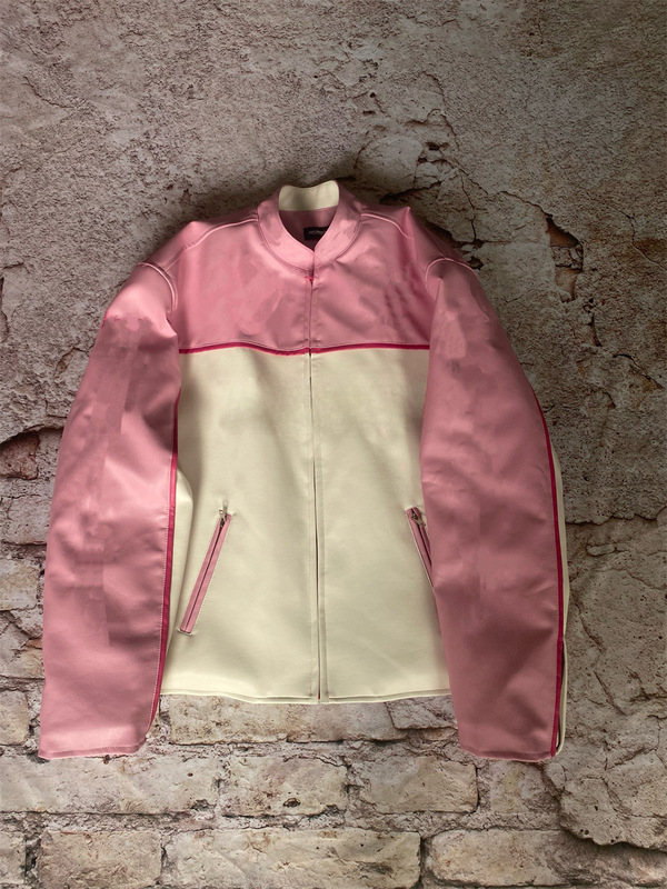 跨境美潮原创设计加工美式宽松版型皮衣机车服重工刺绣男女同款潮|undefined
