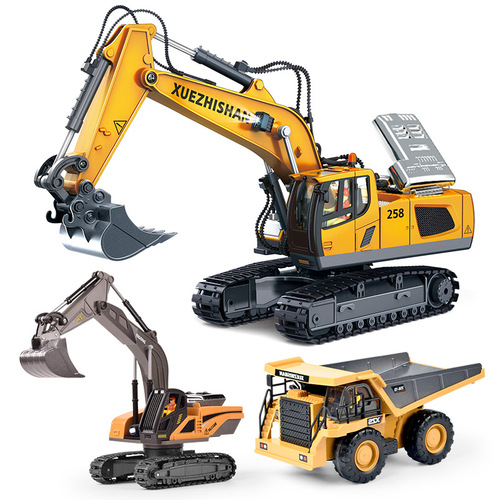 Excavator toy remote control alloy engineering vehicle large digger child bulldozer toy car cross-border remote control car