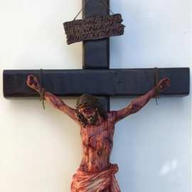 跨境亚马逊复活节十字架树脂摆件装饰摆件树脂挂件