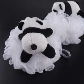 创意可爱熊猫沐浴球大号柔软通用沐浴擦洗澡浴花身体清洁澡花批发