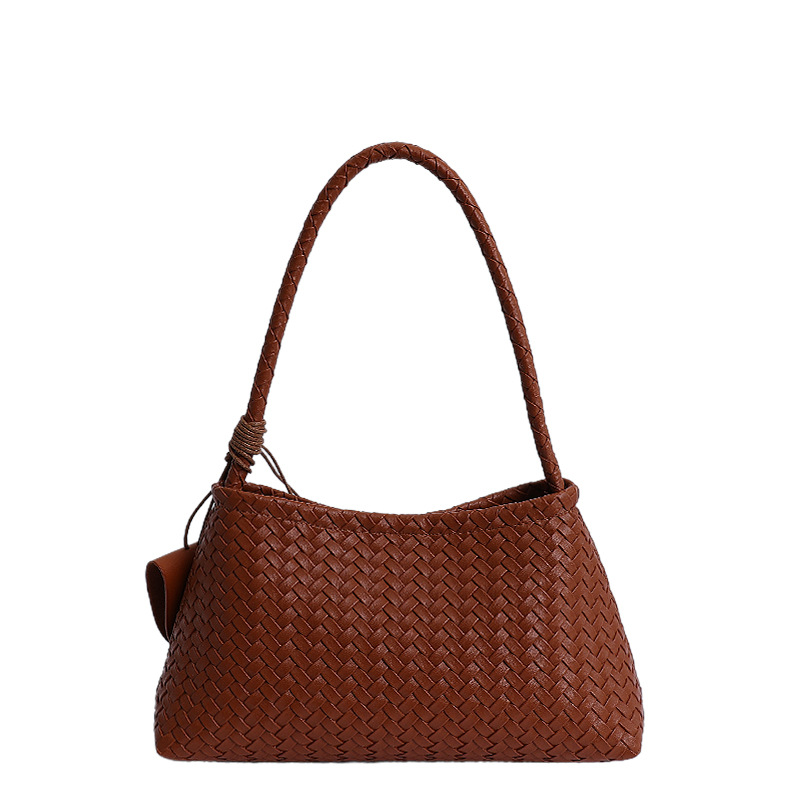 2025 nuevo estilo retrógrado francés bolso tejido a mano bolso de brazo de nicho universal bolso de moda bolso de hombro