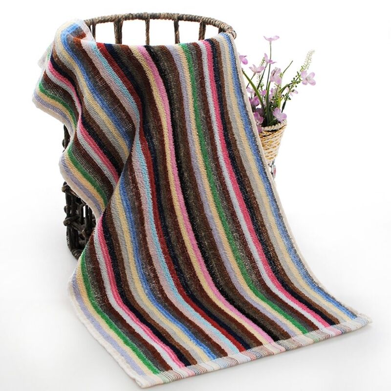 Cotton Color Striped Towel, Absorbent Towel, Cleaning and Hygiene, Face Wash, Bath, Foot Towel, Kitchen Rag, Tablecloth Cotton Color Striped Towel, Absorbent Towel, Cleaning and Hygiene, Face Wash, Bath, Foot Towel, Kitchen Rag, Tablecloth