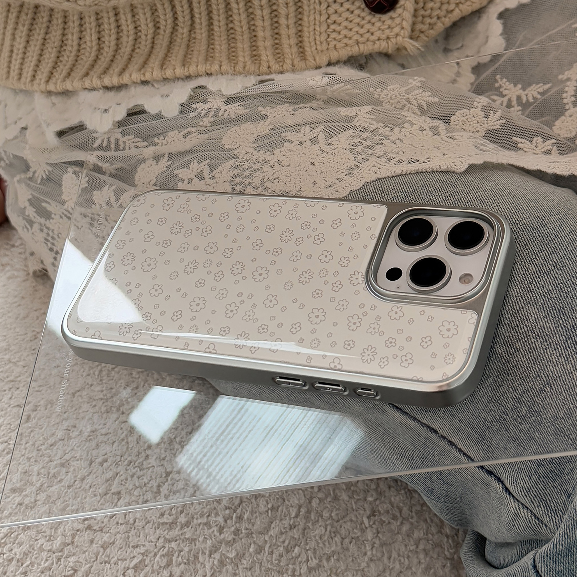 Coque de protection à motif fleurs pour iphone et huawei_voghion.com