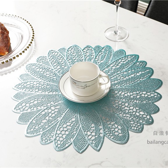 Nuevo espesado americano PVC comida occidental estera hotel restaurante giling aislado Mesa estera montaña rusa en stock entrega directa