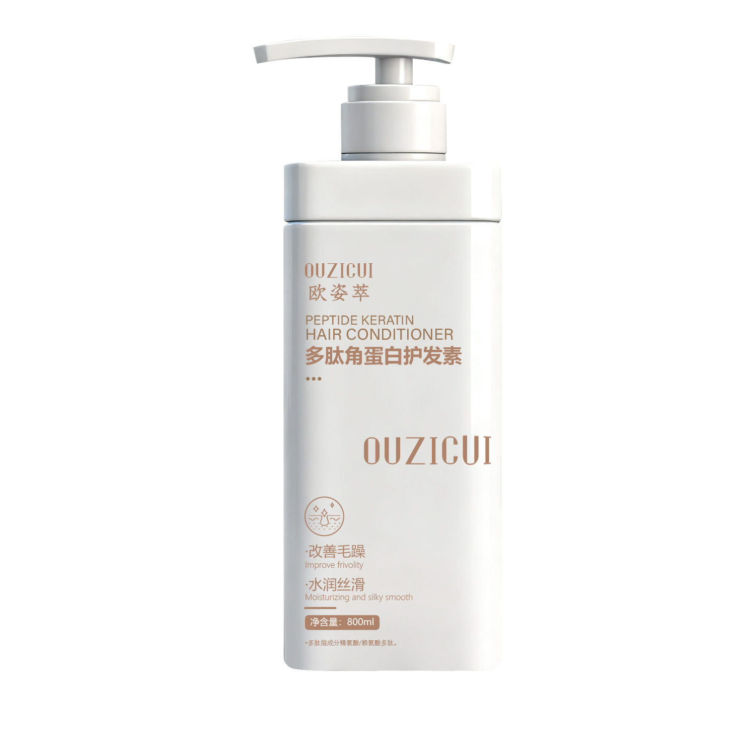 El champú de queratina polipeptídica OZZIP es un acondicionador para el cabello suave, una fragancia duradera, una limpieza y una cura