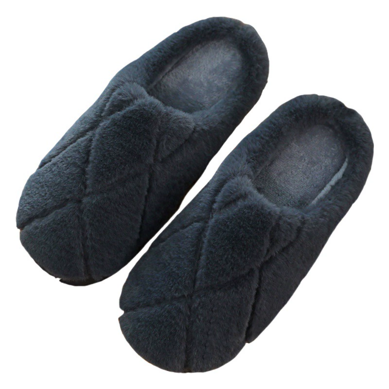 Мужские хлопковые тапочки Ruiliya, зимние, простые, для дома, нескользящие, теплые, плюшевые, утолщенные.