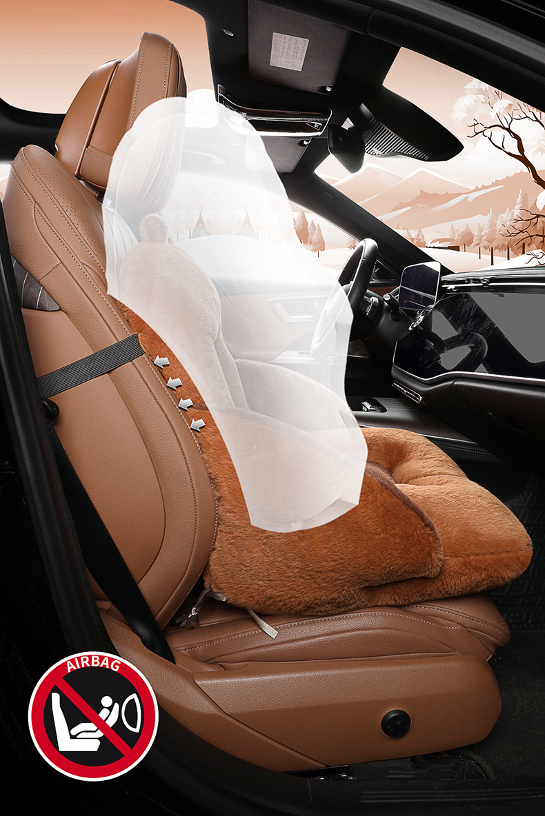 Capybara Thickened Cushion Chair Pad Office Long Sitting Cushion Integrated Chair Backrest Butt Winter