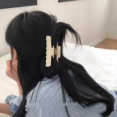ins老钱风简约醋酸抓夹长方形矩形纯色时髦鲨鱼夹后脑勺盘发夹女
